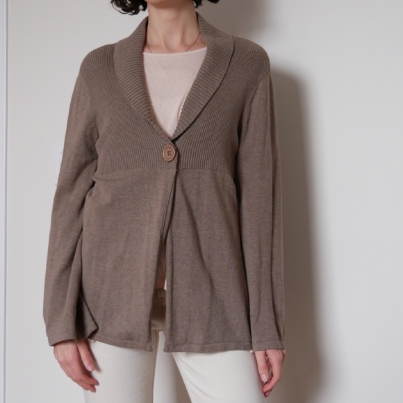 Brown cotton cardigan - Picture 4 of 4
